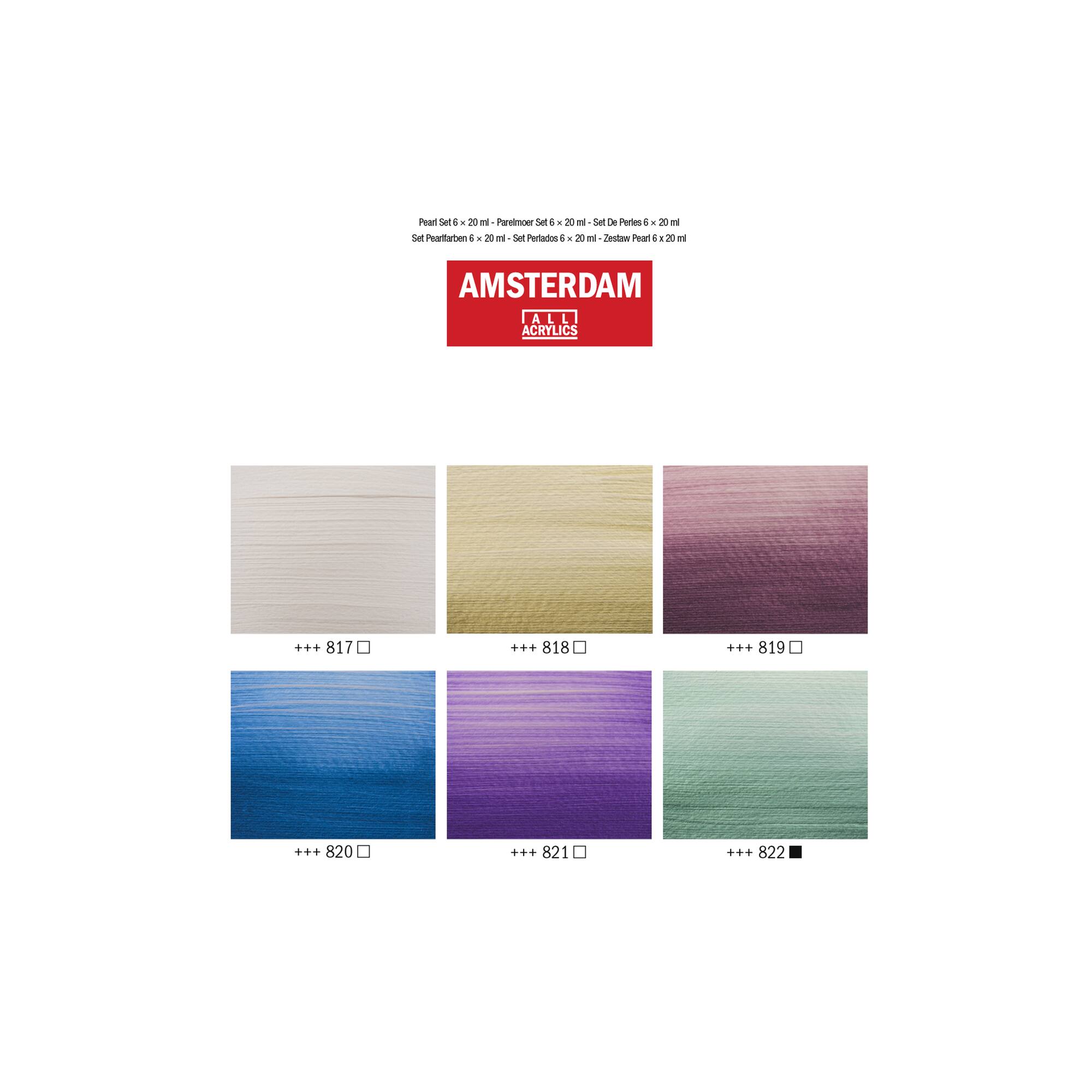 Amsterdam Standard Series 6 Color Pearl Acrylic Paint Set